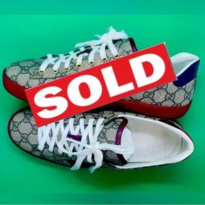 AUTHENTIC GUCCI ACE JAGUARD SNEAKERS